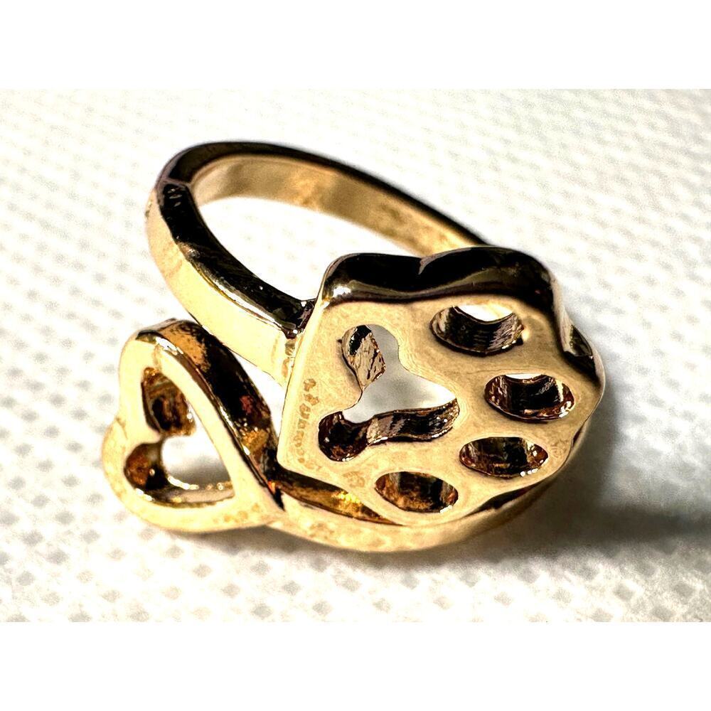 Dog Paw with Heart Adjustable Ring